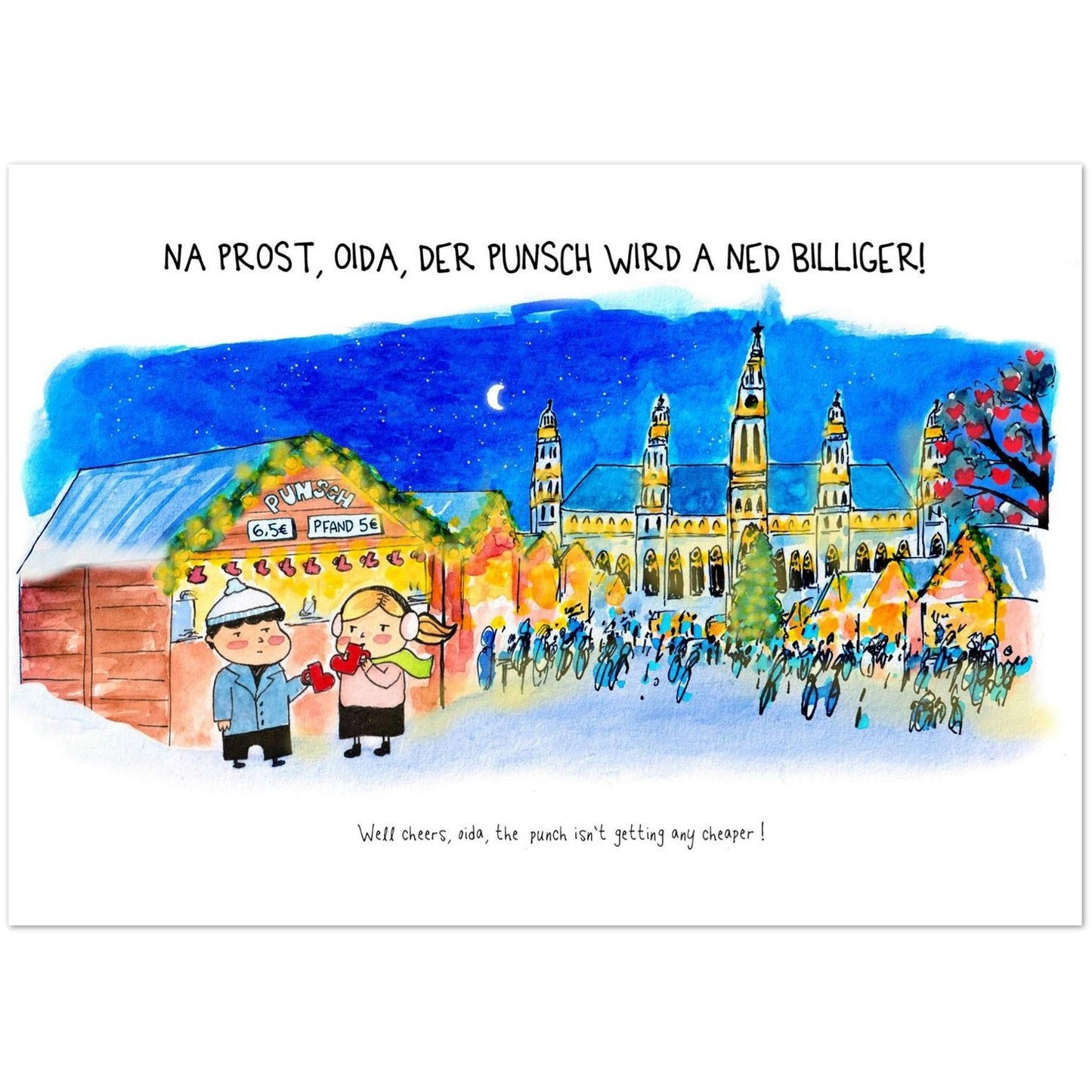 Little Oidas Punsch Postcard